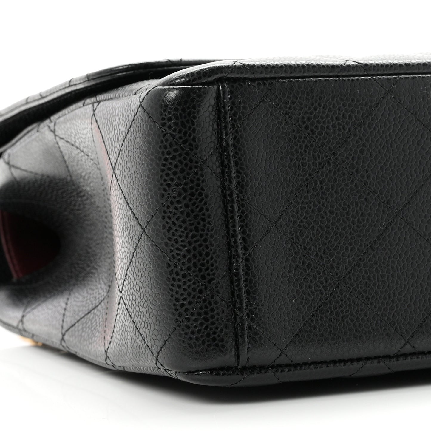 Caviar Quilted Maxi Double Flap Black