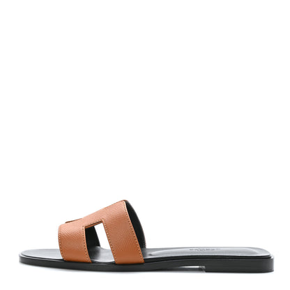 Hermes Epsom Oran Sandals 37.5 Naturel 1 of 9