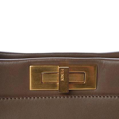 Fendi Vitello Morgan Shiny Nappa Medium Peekaboo Iconic Satchel Foresta Blue 20 of 21