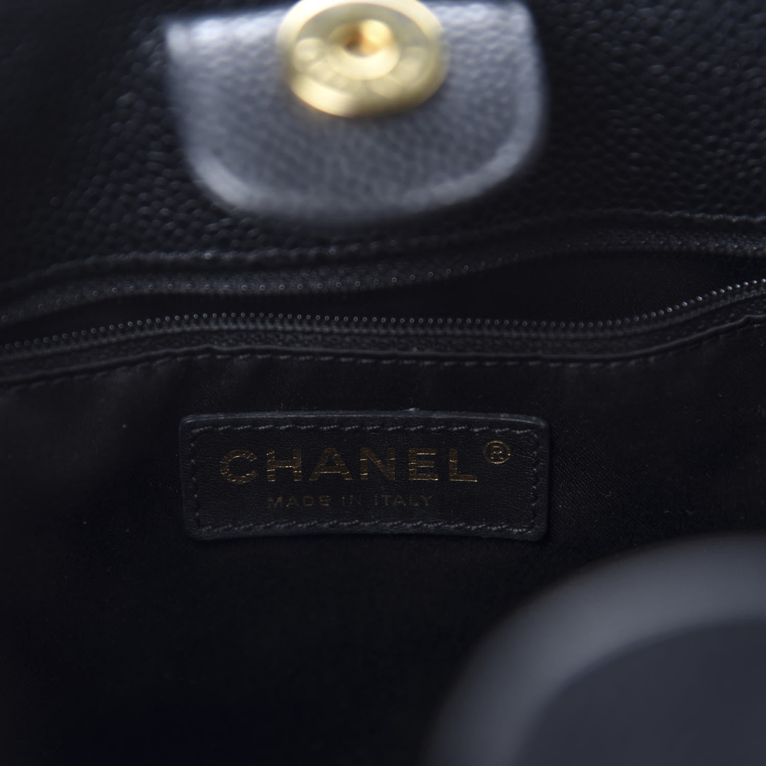 Chanel Caviar Quilted Petit Shopping Tote PST Black 8 of 10