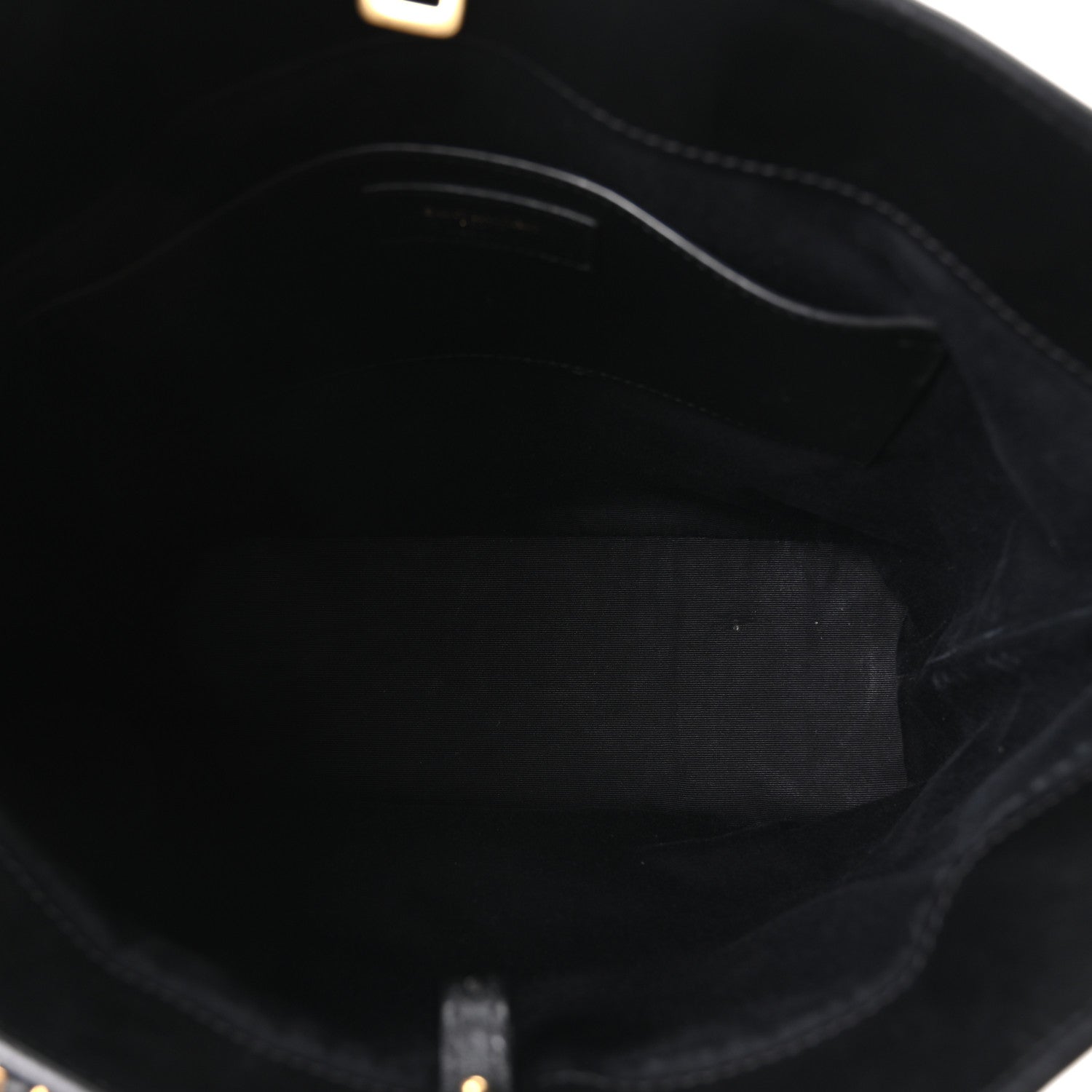 Saint Laurent Calfskin Raffia Mini Tote Black 4 of 9