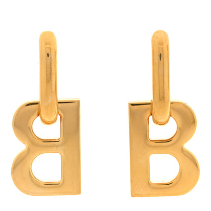 Balenciaga Metal B Chain Drop Earrings XS Gold 1 of 4