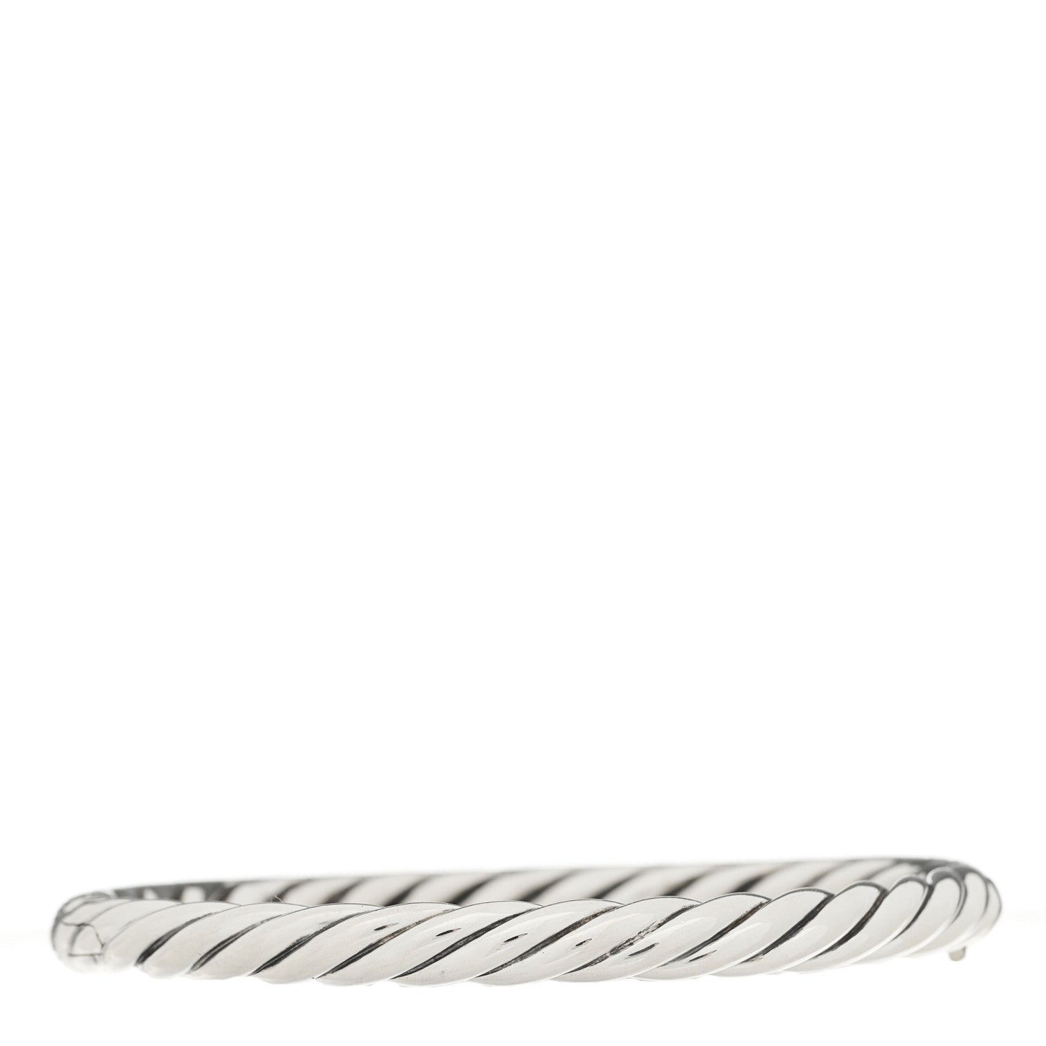 David Yurman Sterling Silver Diamond 5mm Midnight Melange Bangle Bracelet 5 of 8