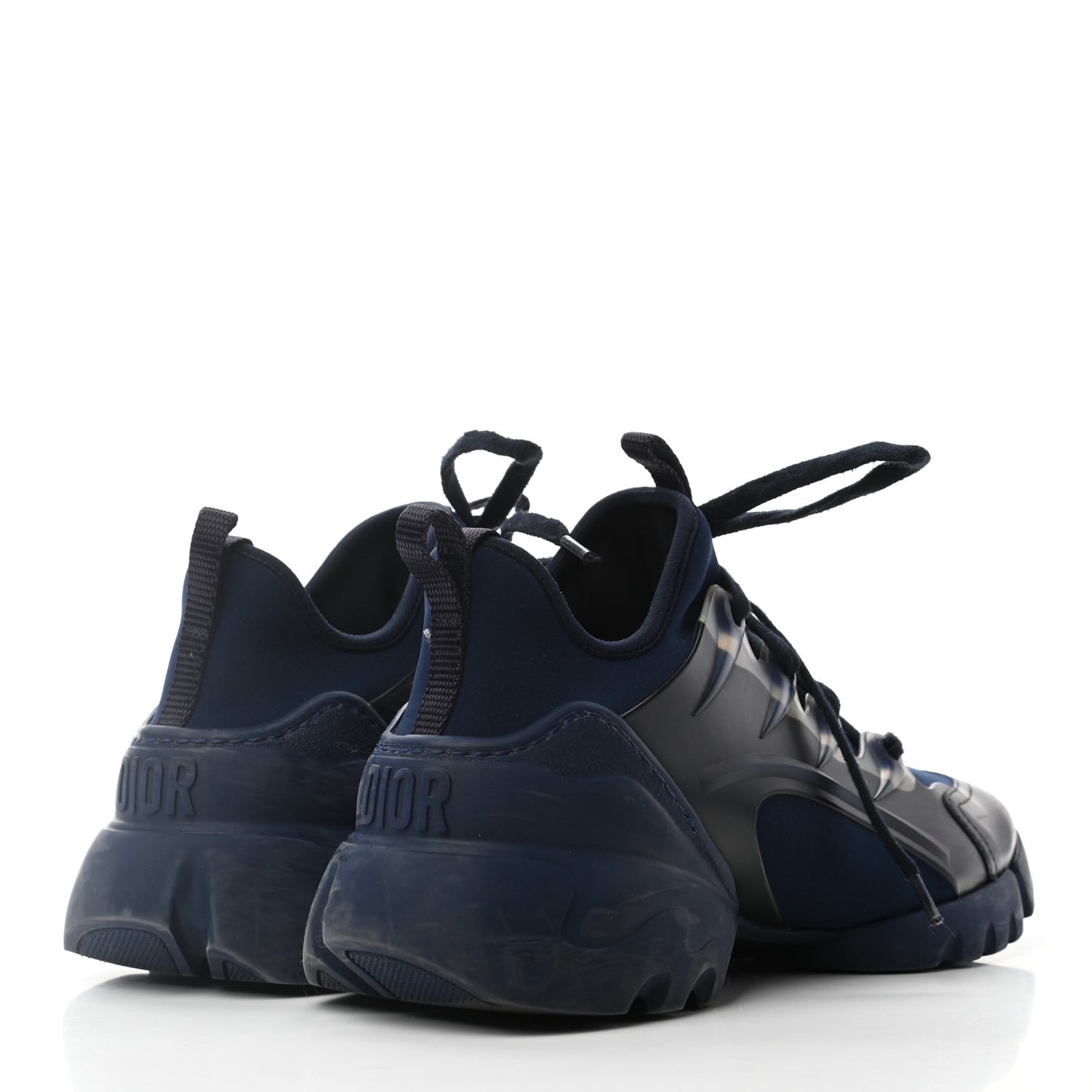 Neoprene Rubber Womens D-Connect Sneakers Black Blue