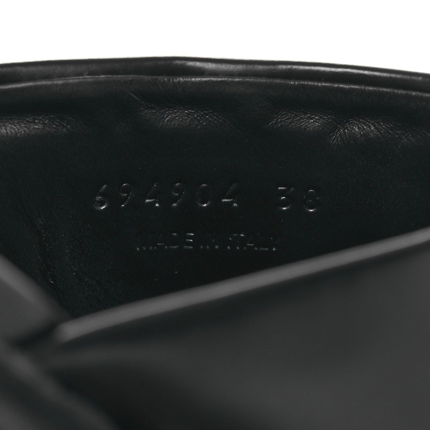 Jive Smooth Calfskin Logo Embossed Womens Tractor Platform 38 Black