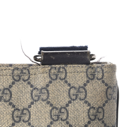Gucci GG Plus Monogram Large Flat Messenger Bag Beige Blue 10 of 12