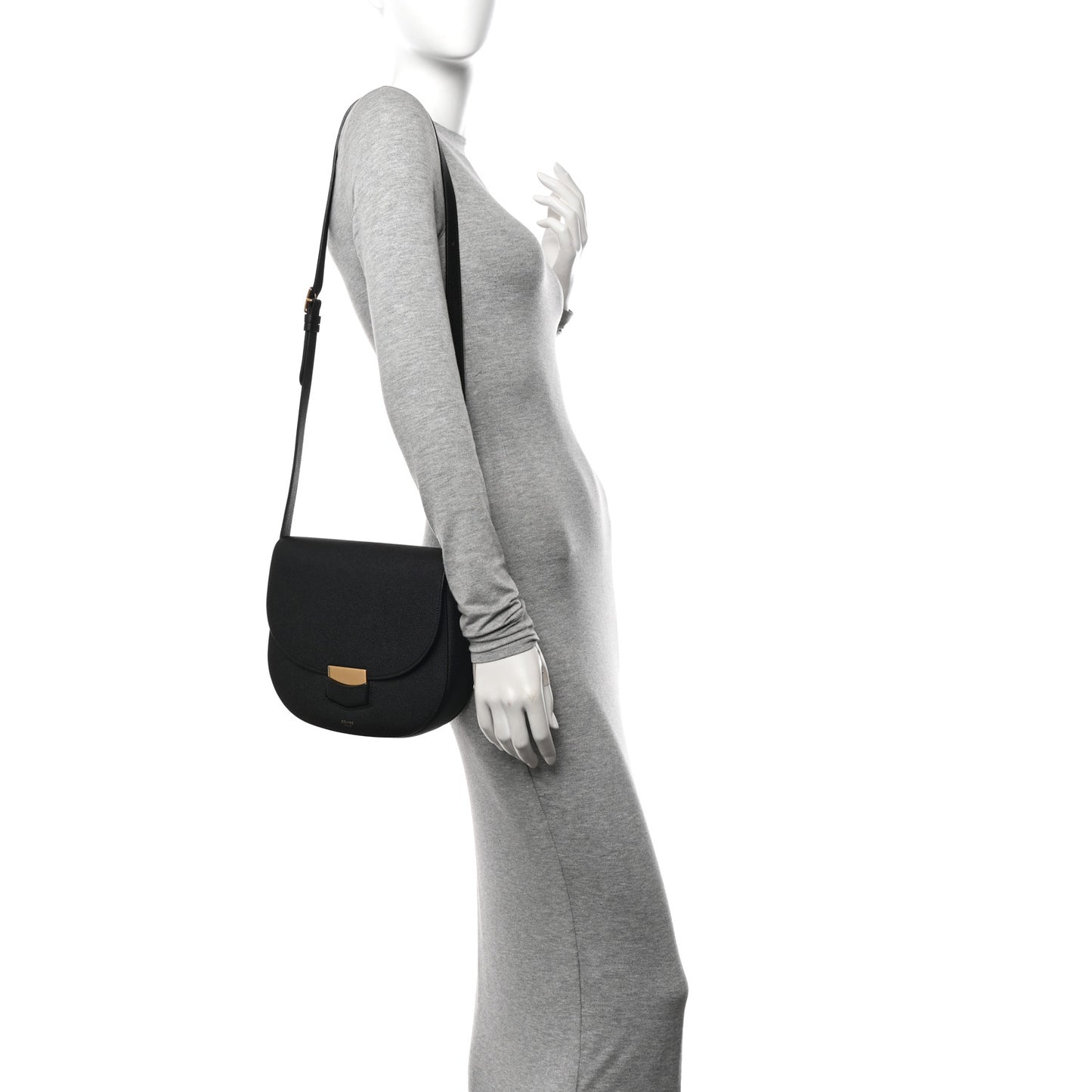 Grained Calfskin Compact Trotteur  Black