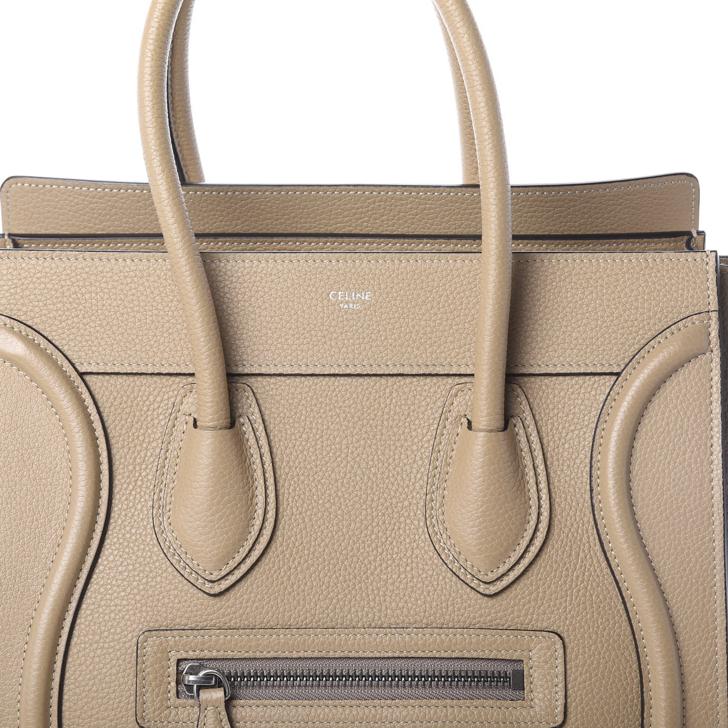 Drummed Calfskin Micro Luggage Dune
