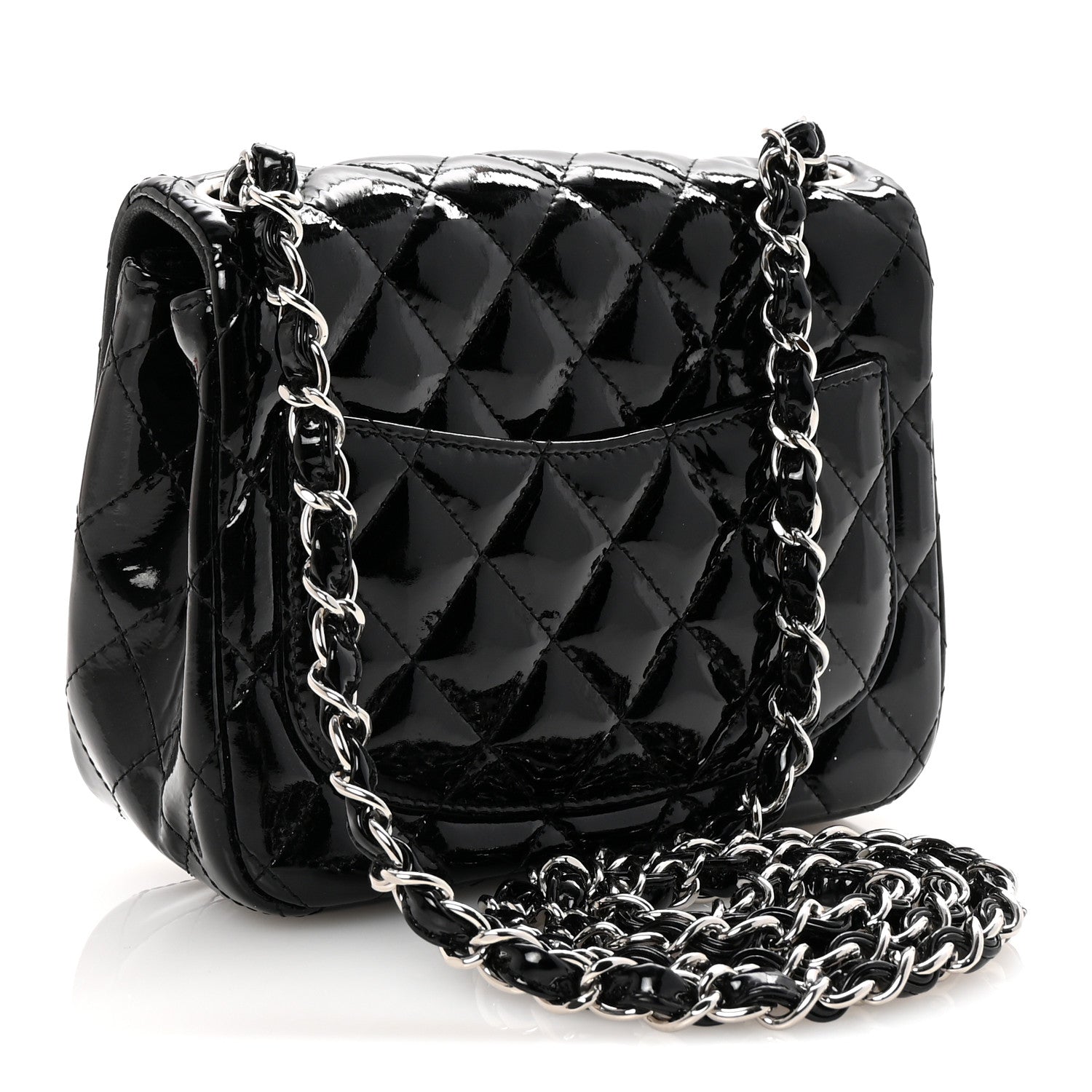 Chanel Patent Calfskin Quilted Mini Square Flap Black 3 of 10