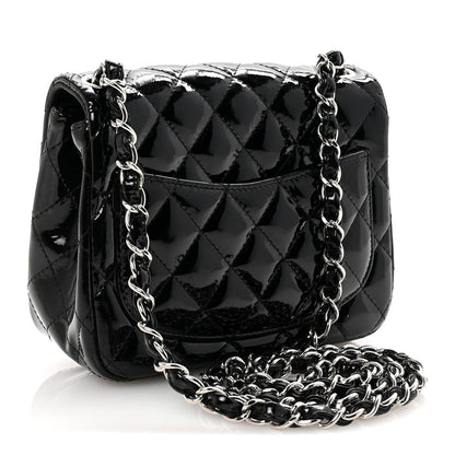 Chanel Patent Calfskin Quilted Mini Square Flap Black 3 of 10