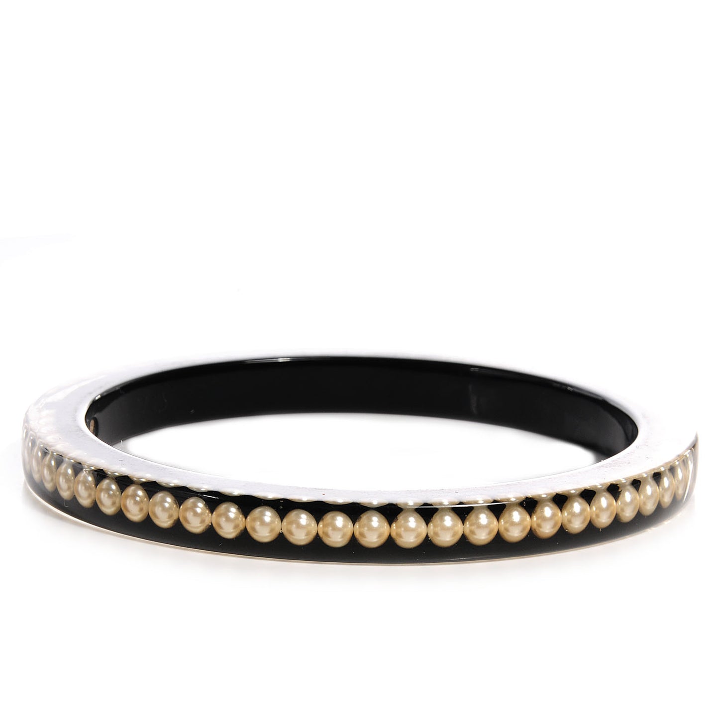 Resin Pearl CC Bangle Black