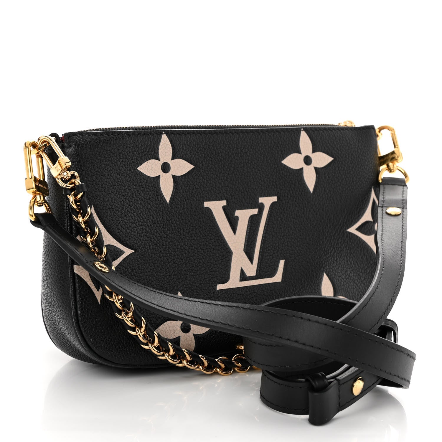 Louis Vuitton Empreinte Monogram Giant Multi Pochette Accessories Black Beige 3 of 10