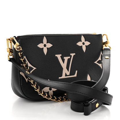 Louis Vuitton Empreinte Monogram Giant Multi Pochette Accessories Black Beige 3 of 10