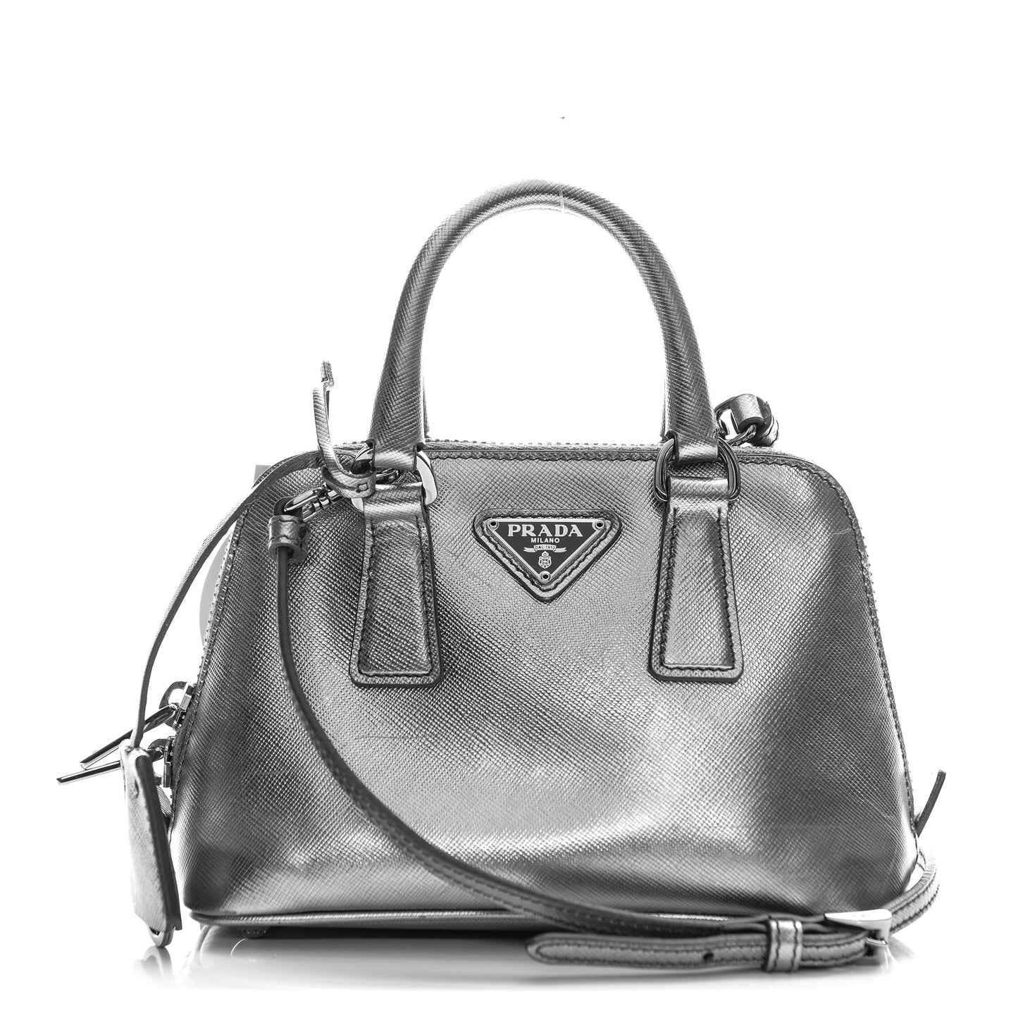 Saffiano Lux Mini Promenade Tote Cromo