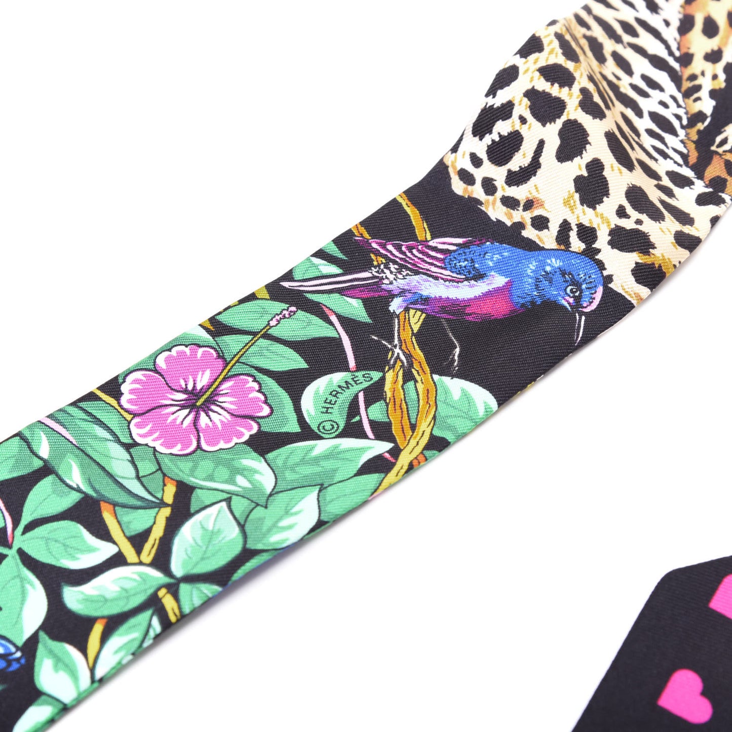 Silk Jungle Love Love Twilly Black Vert Rose Vif