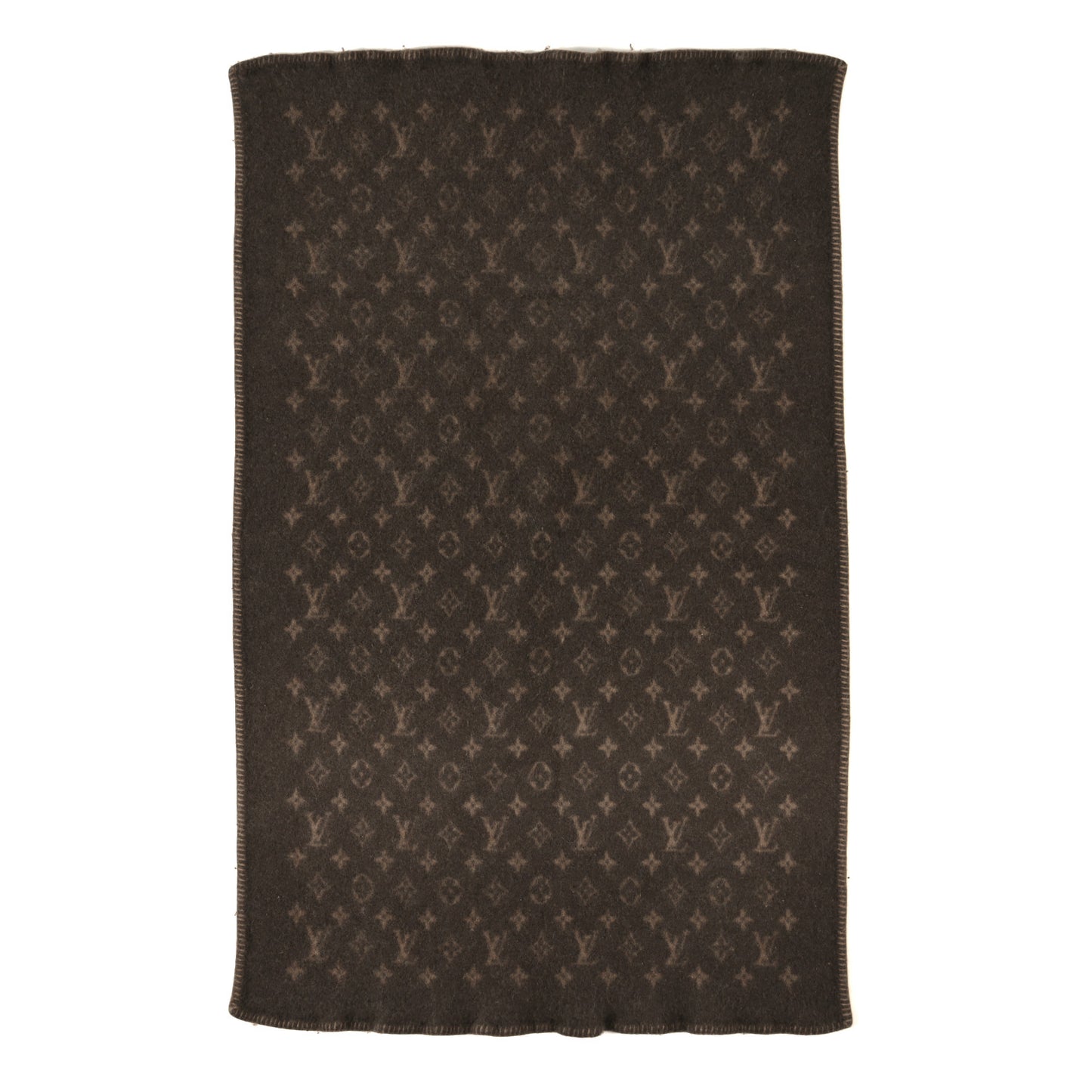 Wool Cashmere Neo Monogram Blanket Brown