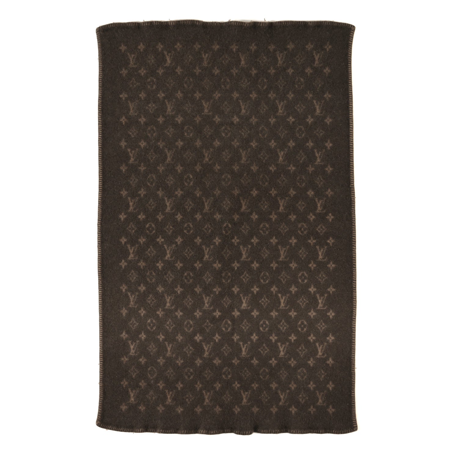 Louis Vuitton Wool Cashmere Neo Monogram Blanket Brown 1 of 3