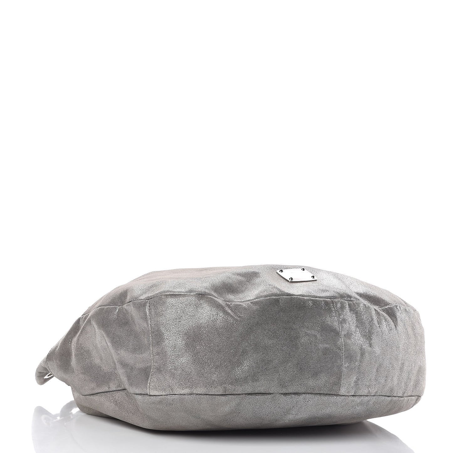 Metallic Suede Large Sky Hobo Silver
