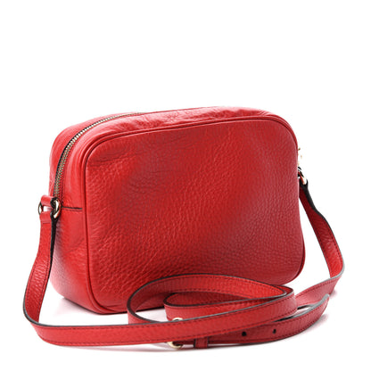 Gucci Pebbled Calfskin Small Soho Disco Bag Vibrant Red 3 of 11
