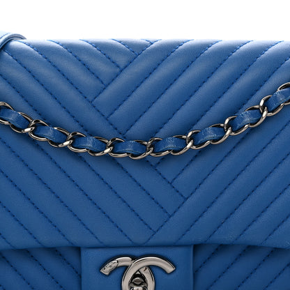 Chanel Lambskin Quilted Medium CC Crossing Flap Blue 8 of 13