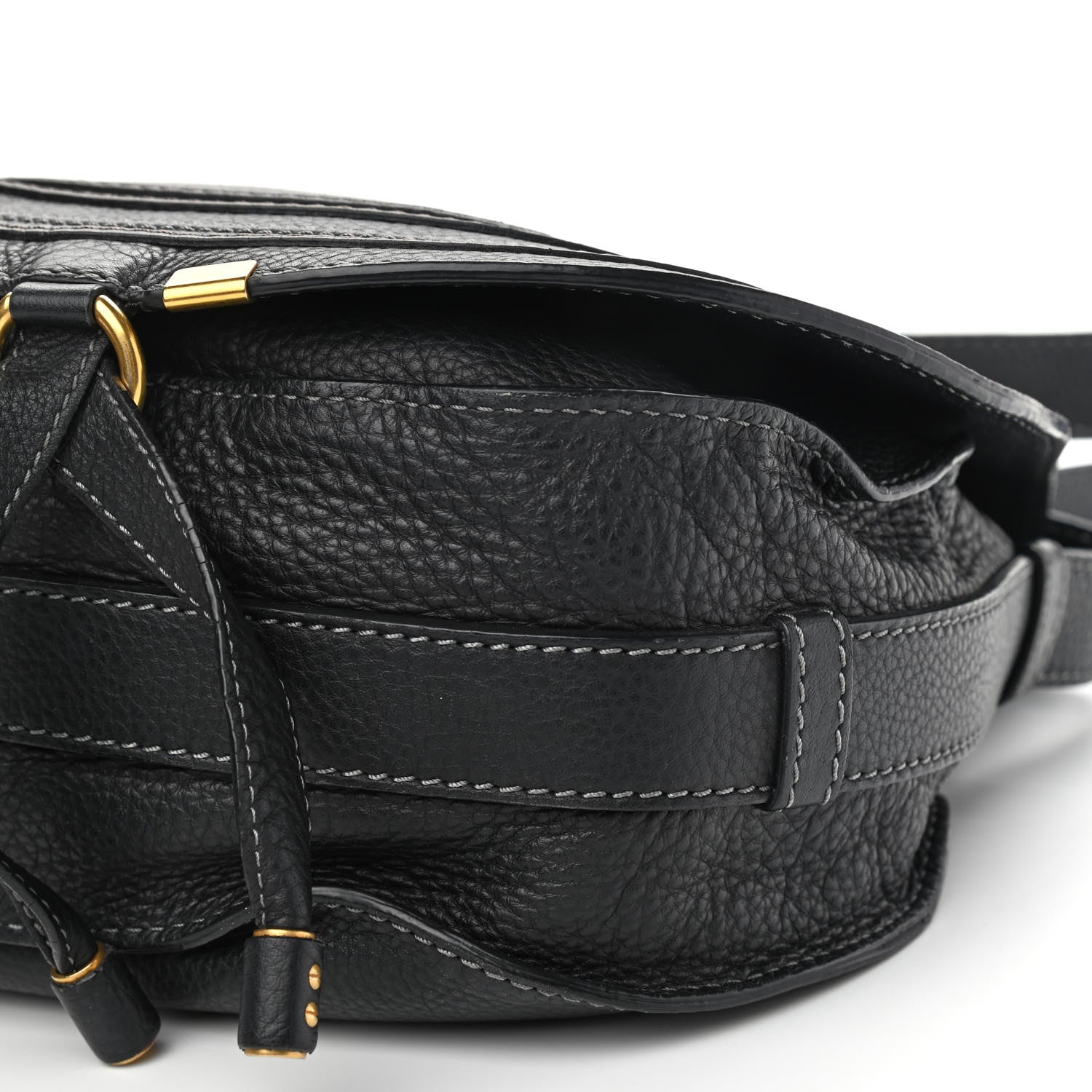 Chloe Calfskin Medium Marcie Round Crossbody Bag Black 8 of 8