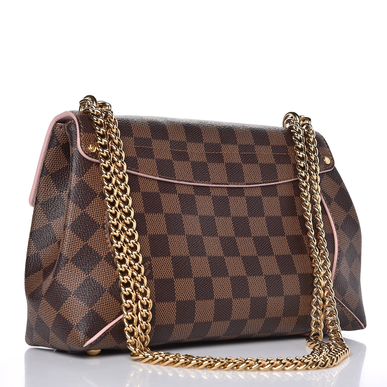 Louis Vuitton Damier Ebene Caissa Clutch Rose Ballerine 3 of 7