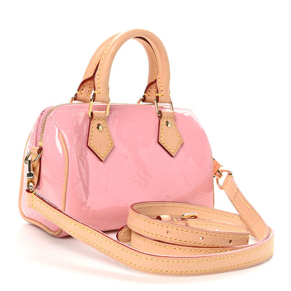 Louis Vuitton Vernis Monogram Nano Speedy Mochi Pink 3 of 10