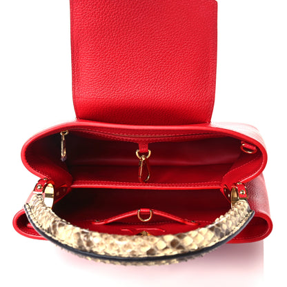 Louis Vuitton Taurillon Python Capucines PM Scarlet 7 of 11