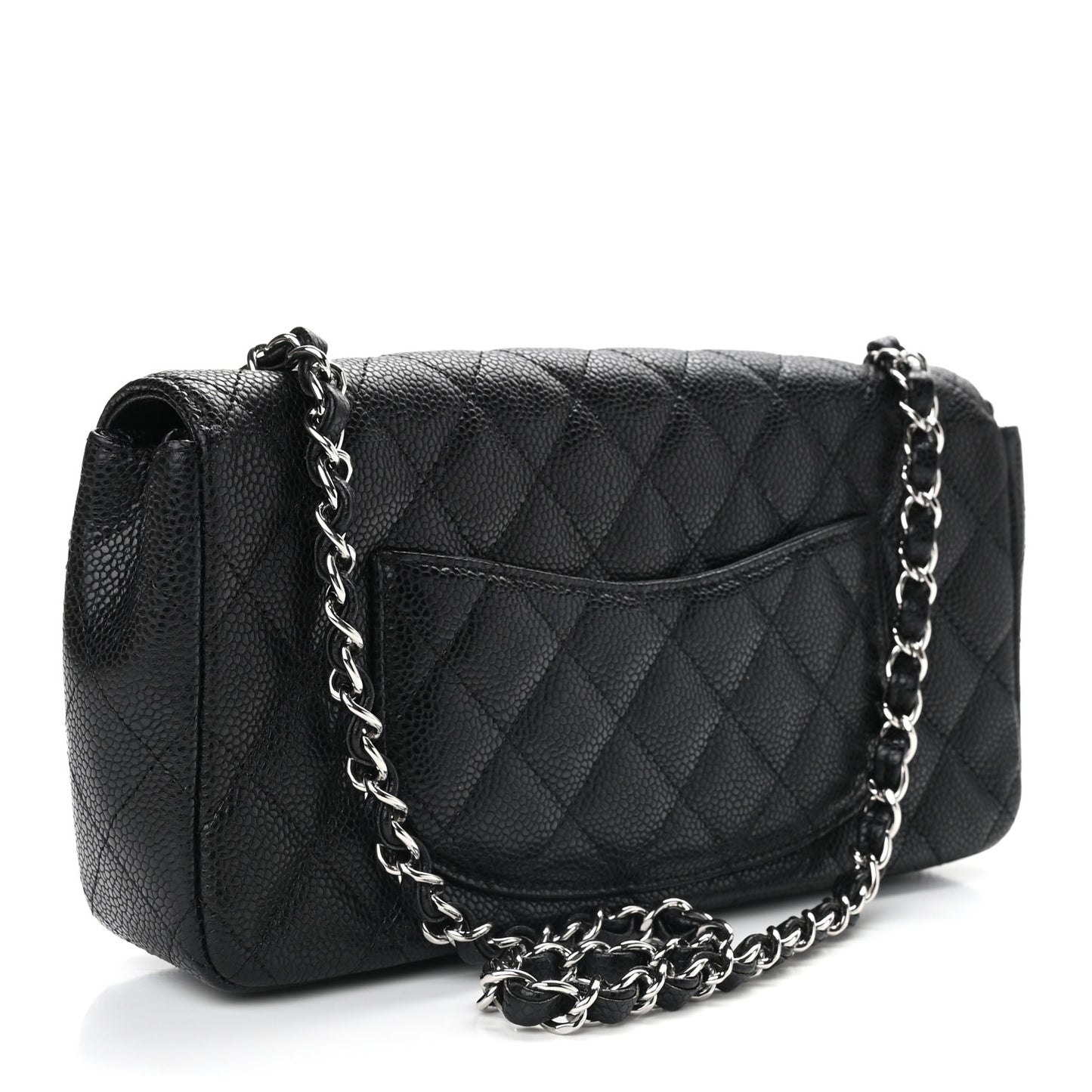 Caviar Quilted East West Flap Black