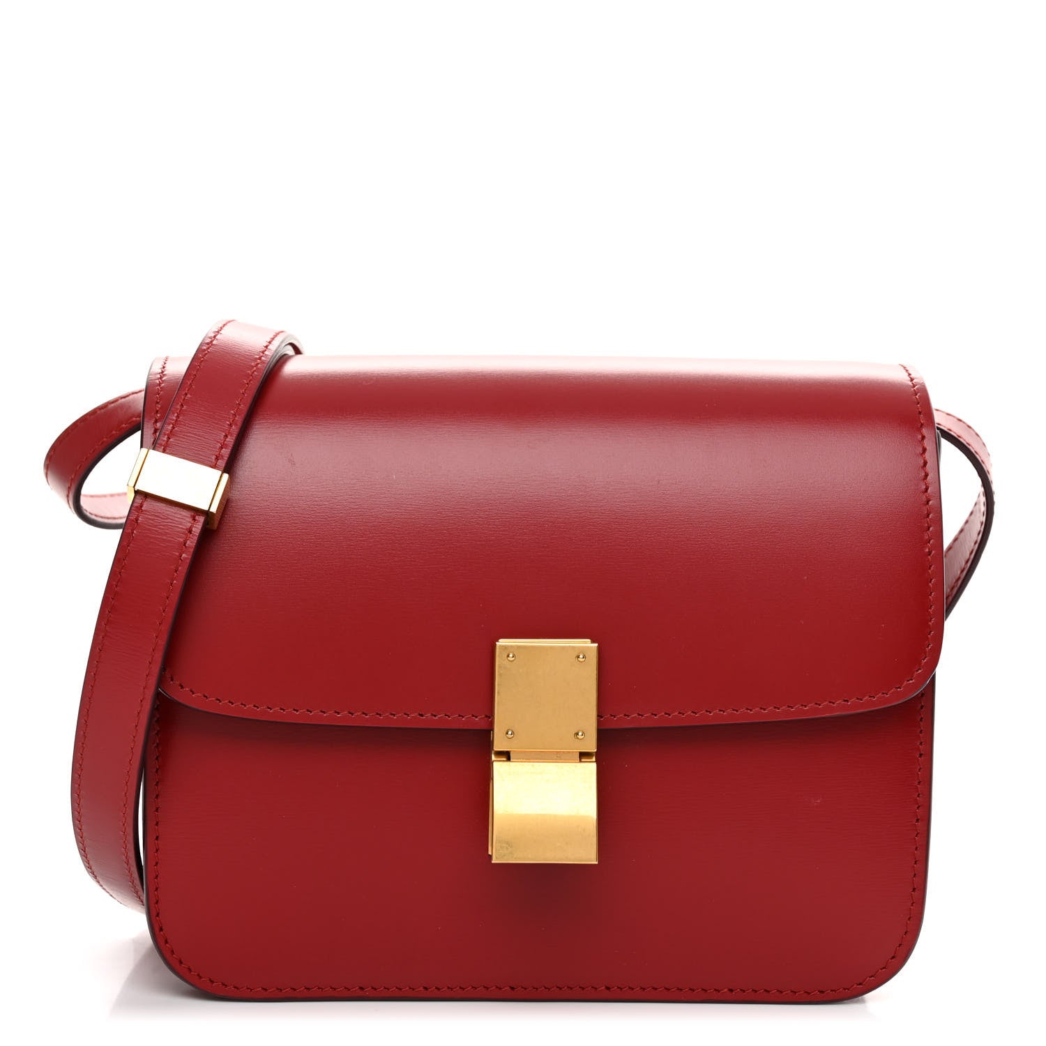 Celine Box Calfskin Teen Classic Box Flap Bag Red 1 of 10