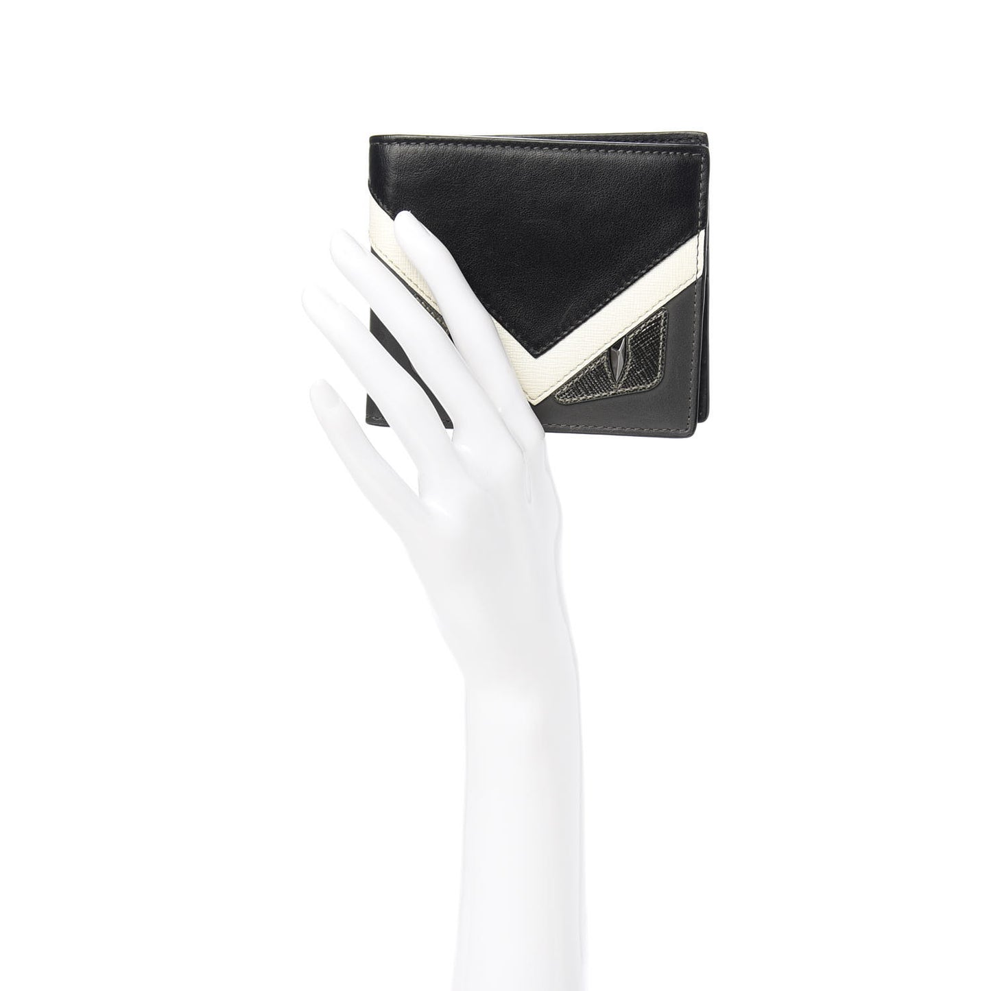 Vitello Century Elite Monster Eyes Bi-Fold Wallet Asfalto Graphite
