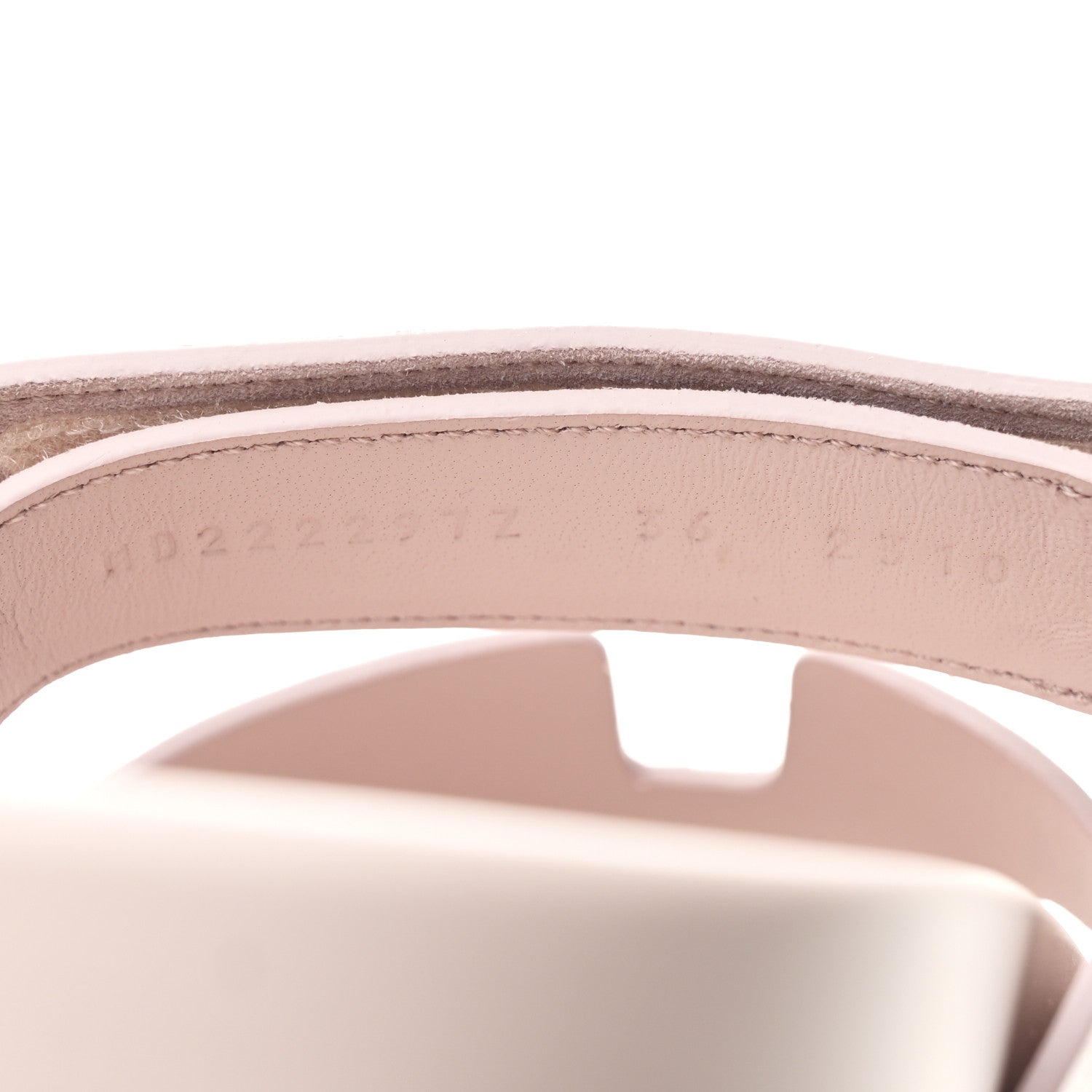 Hermes Suede Goatskin Womens Chypre Sandals 36 Rose Porcelaine 9 of 10