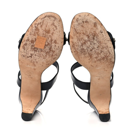 Chanel Lambskin Chain Sandals 41.5 Black 5 of 9
