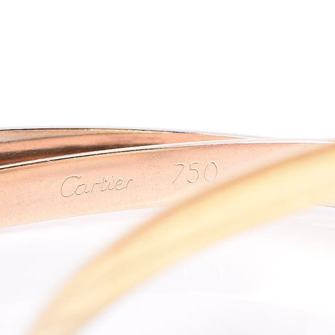 Cartier 18K Pink Yellow White Gold Trinity Bangle 7 of 8