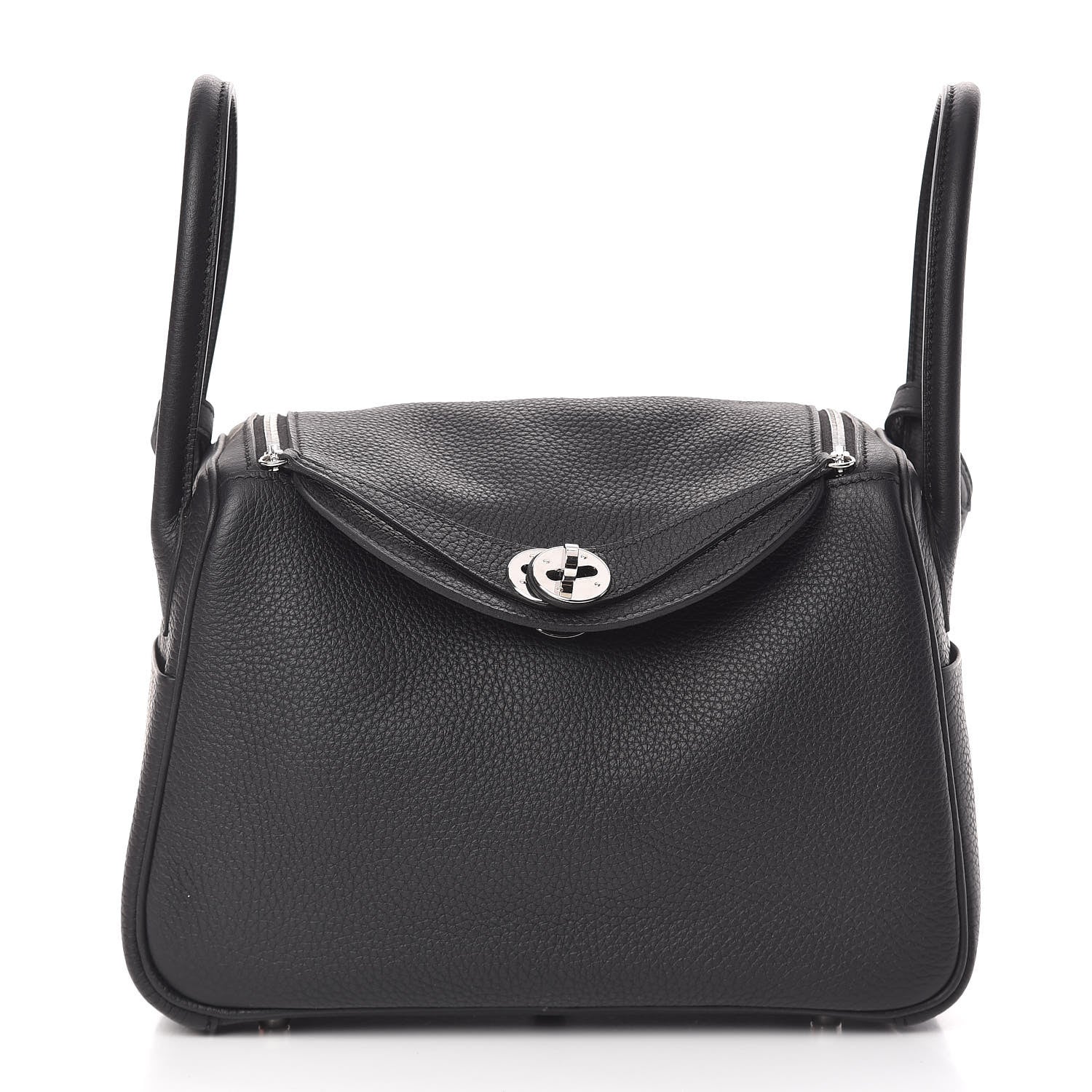 Hermes Taurillon Clemence Lindy 26 Black 1 of 11