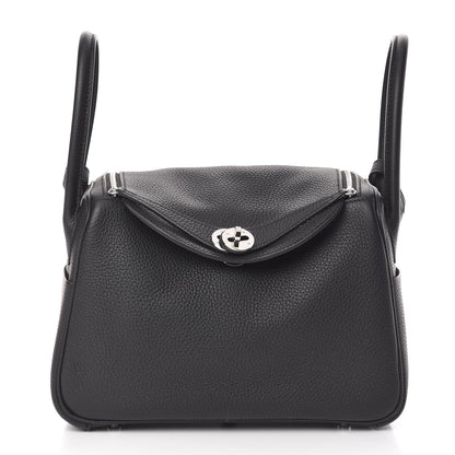 Hermes Taurillon Clemence Lindy 26 Black 1 of 11
