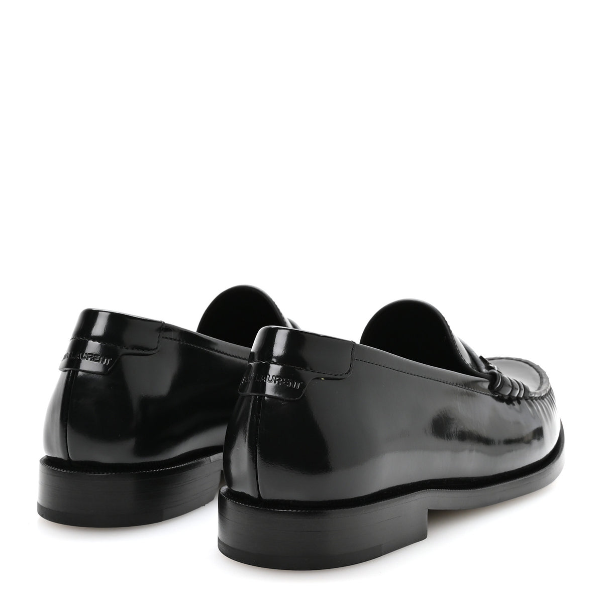 Saint Laurent Magnum Lux Calfskin Mens Le Loafer 15 Moccassins 40 Black 5 of 9