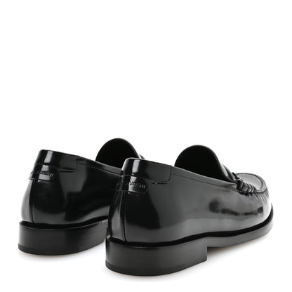 Saint Laurent Magnum Lux Calfskin Mens Le Loafer 15 Moccassins 40 Black 5 of 9