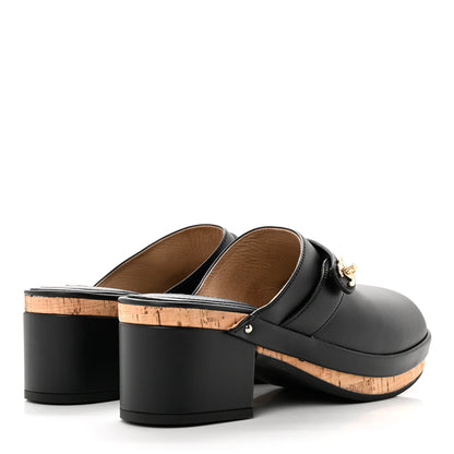 Chanel Calfskin CC Turn Lock Clogs 37 Black 4 of 9