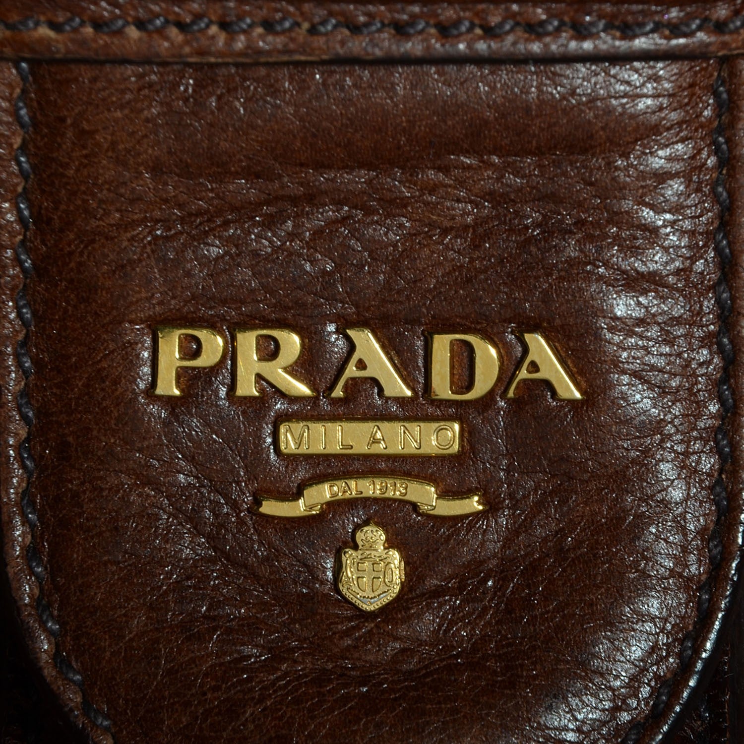 Prada Cervo Deerskin Animalier Large Satchel Cacao 6 of 12