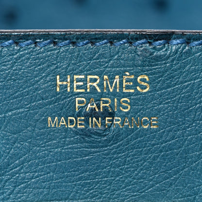 Hermes Ostrich Birkin 30 Cobalt 26 of 45