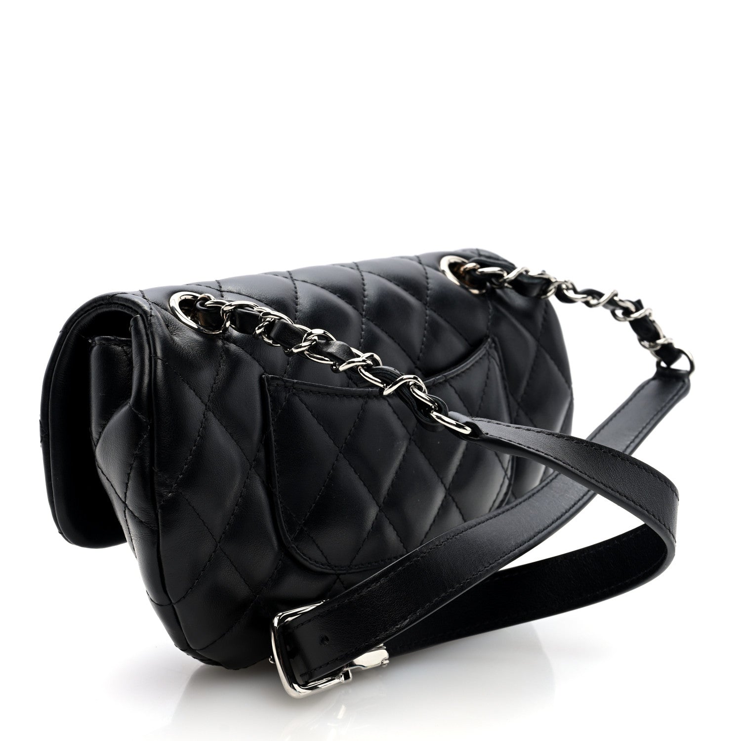 Chanel Calfskin Quilted CC Uniform Flap Belt Bag Black 3 of 9