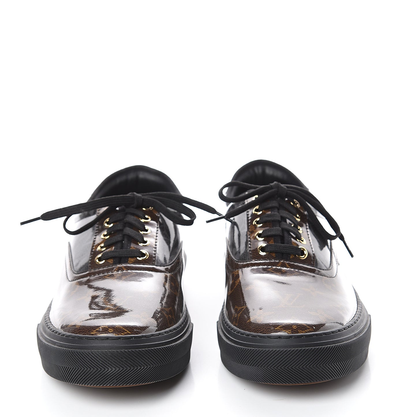 Monogram Eclipse Glazed Trocadero Richelieu Sneakers 10.5 Ebene