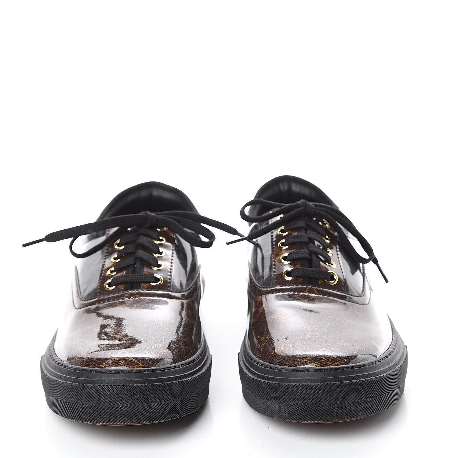 Louis Vuitton Monogram Eclipse Glazed Trocadero Richelieu Sneakers 10.5 Ebene 2 of 7