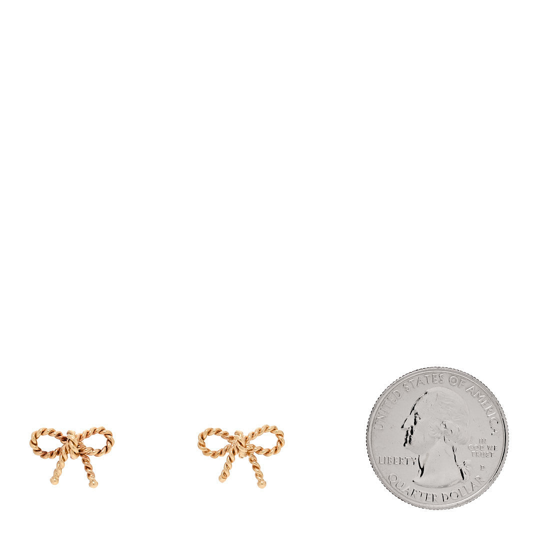 Tiffany 18K Yellow Gold Twist Bow Earrings 2 of 4