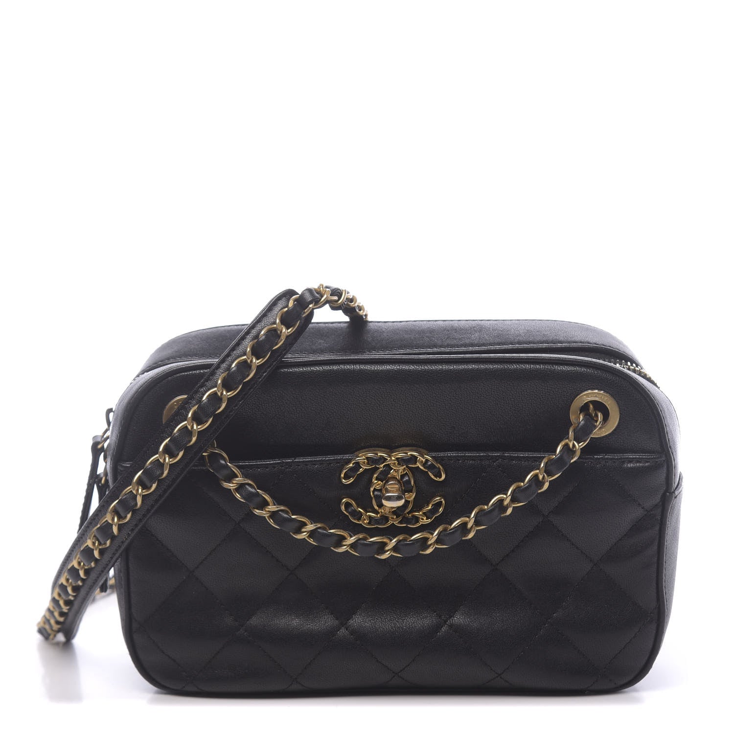 Chanel Goatskin Quilted 19 Camera Case Black 1 of 11