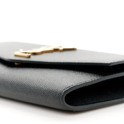 Saint Laurent Grain De Poudre Uptown Chain Wallet Black 12 of 14