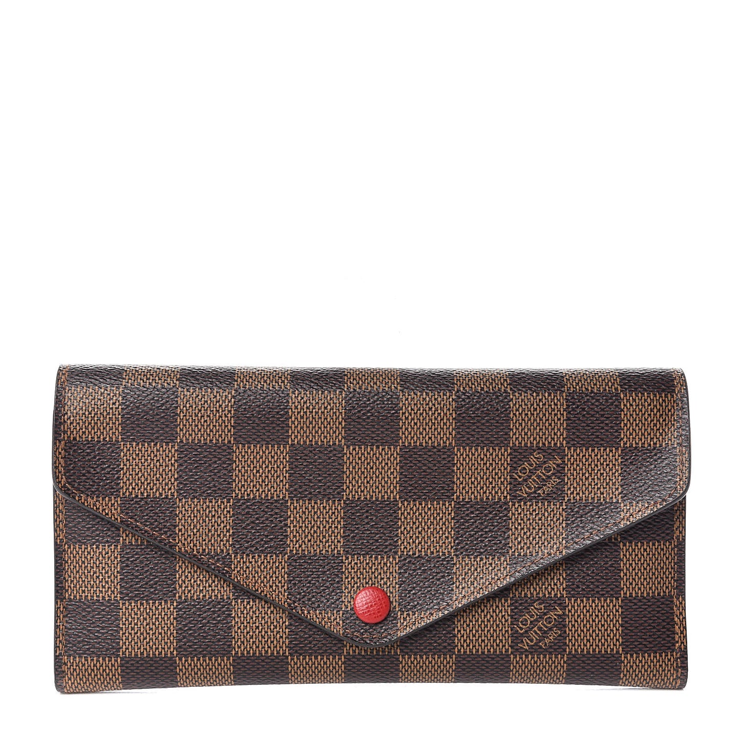 Damier Ebene Josephine Wallet Red
