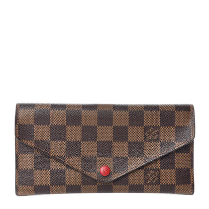 Louis Vuitton Damier Ebene Josephine Wallet Red 1 of 9