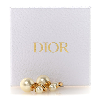 Christian Dior Metal Pearl Tribales Earrings Gold 5 of 5